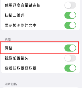 巢湖苹果手机维修网点分享iPhone如何开启九宫格构图功能 