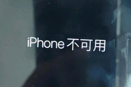 巢湖苹果服务网点分享锁屏界面显示“iPhone 不可用”如何解决 