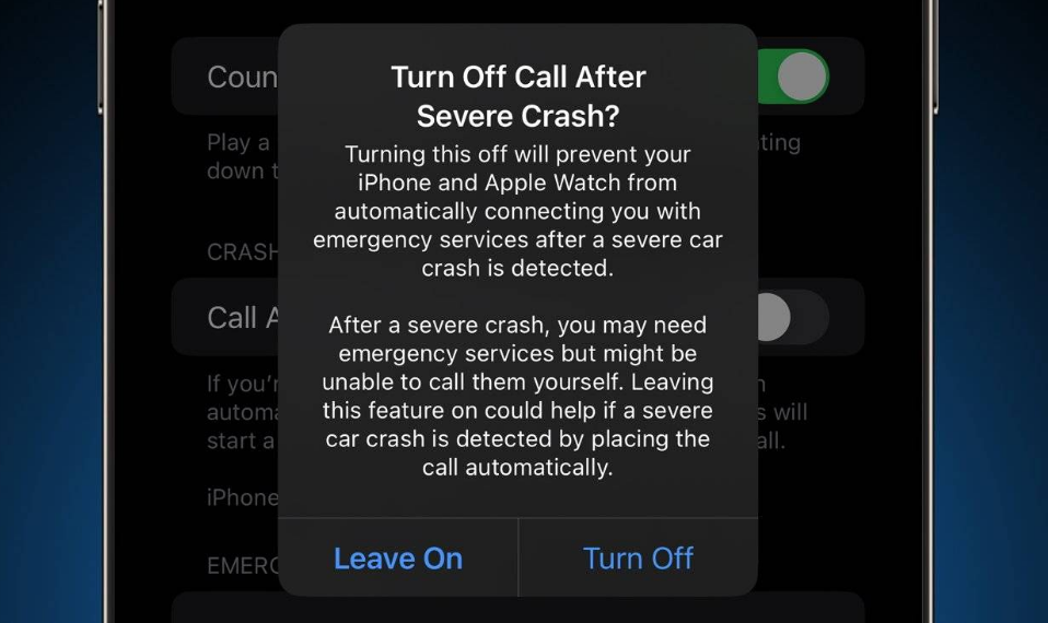巢湖苹果14维修分享 iPhone 14 和 Apple Watch 上关闭崩溃检测 